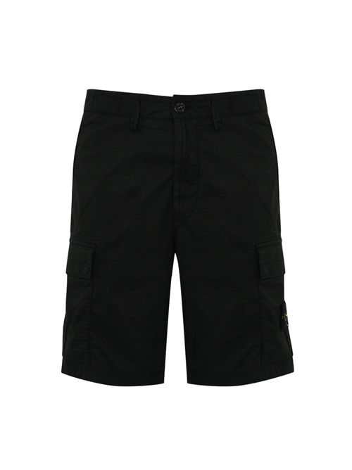 Bermuda Paracadute L100020 in tela stretch Black STONE ISLAND | L100020S0003V0029